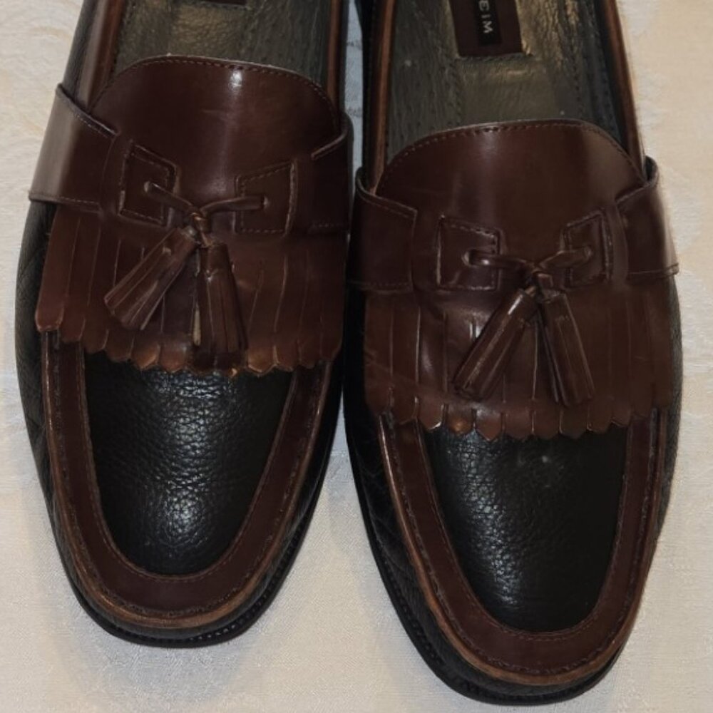 Men's Florshein Two-Tone Moc Toe Tassel Loafers - Picture 2 of 8